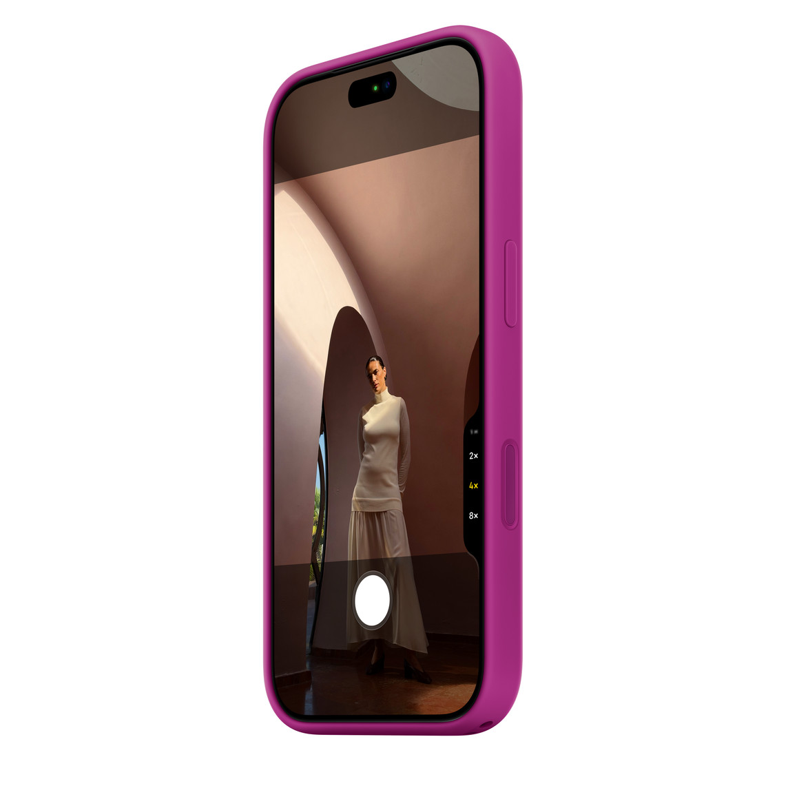ốp silicon iPhone 18 pro đỏ tía chính hãng